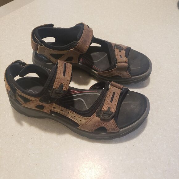 Ecco Women's Yucatan Sandal Size 38 Brown Adjustable Sport Outdoor Water Shoes - Picture 1 of 7